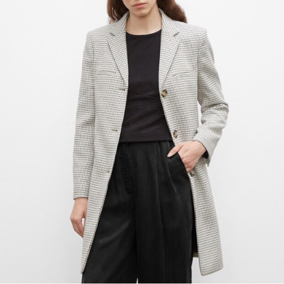 BNWT Club Monaco checkered pea coat in size Small - Picture 1 of 9